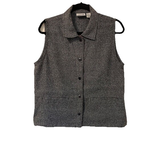 Chicos Design Size 1 Womens Medium M Top Vest Sleeveless Vintage - Picture 1 of 6